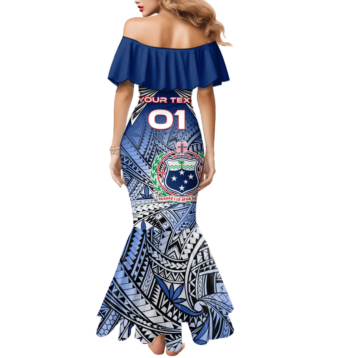 Custom Samoa Rugby Family Matching Mermaid Dress and Hawaiian Shirt Toa Samoa Myriad Patterns LT01 - Polynesian Pride