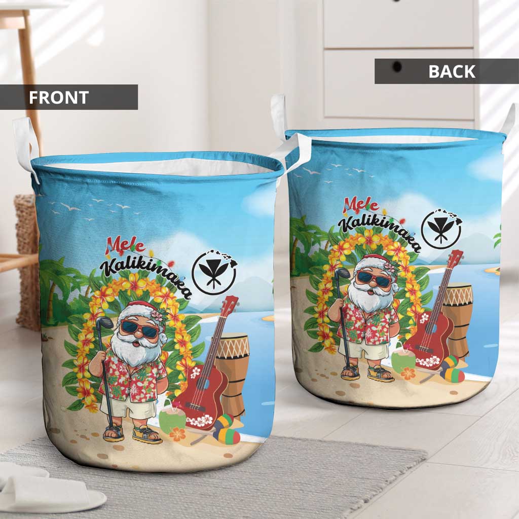 Hawaii Golf Christmas Laundry Basket Mele Kalikimaka Funny Golfer Santa LT01 - Polynesian Pride