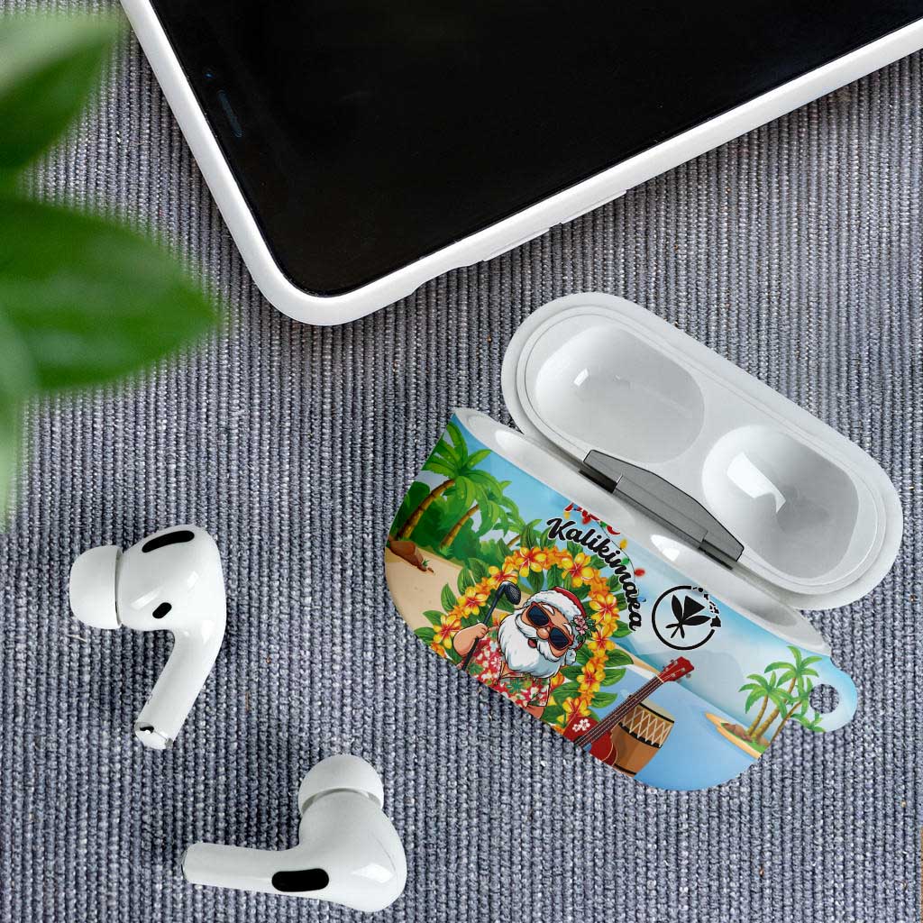 Hawaii Golf Christmas AirPods Case Mele Kalikimaka Funny Golfer Santa - Polynesian Pride