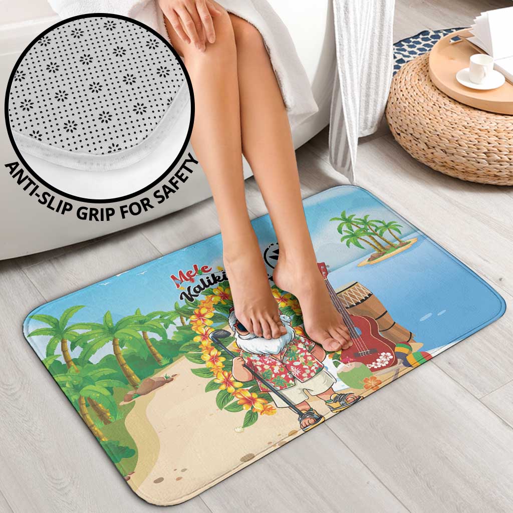 Hawaii Golf Christmas Bathroom Set Mele Kalikimaka Funny Golfer Santa - Polynesian Pride