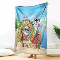 Hawaii Golf Christmas Blanket Mele Kalikimaka Funny Golfer Santa - Polynesian Pride