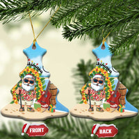 Hawaii Golf Christmas Ceramic Ornament Mele Kalikimaka Funny Golfer Santa - Polynesian Pride