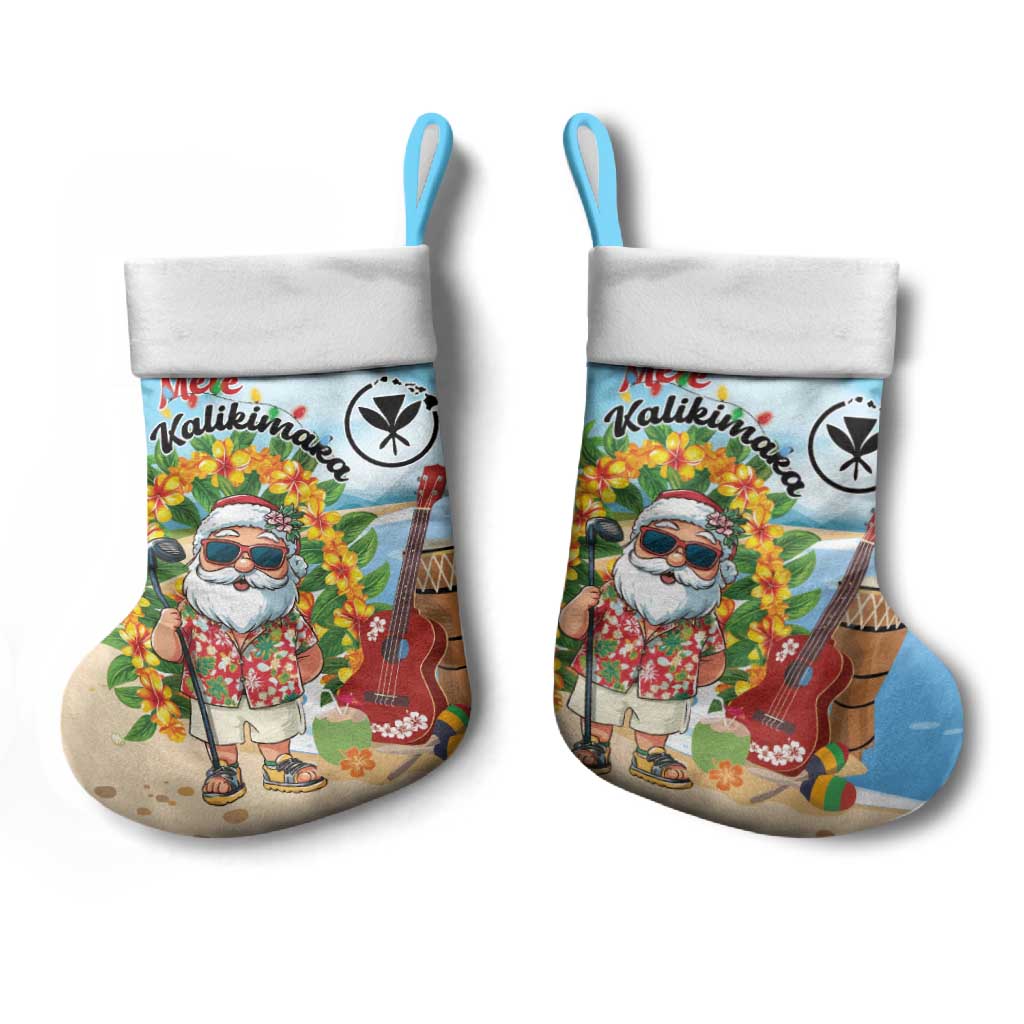 Hawaii Golf Christmas Stocking Mele Kalikimaka Funny Golfer Santa - Polynesian Pride