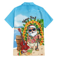 Personalized Hawaii Golf Christmas Family Matching Long Sleeve Bodycon Dress and Hawaiian Shirt Mele Kalikimaka Funny Golfer Santa - Polynesian Pride
