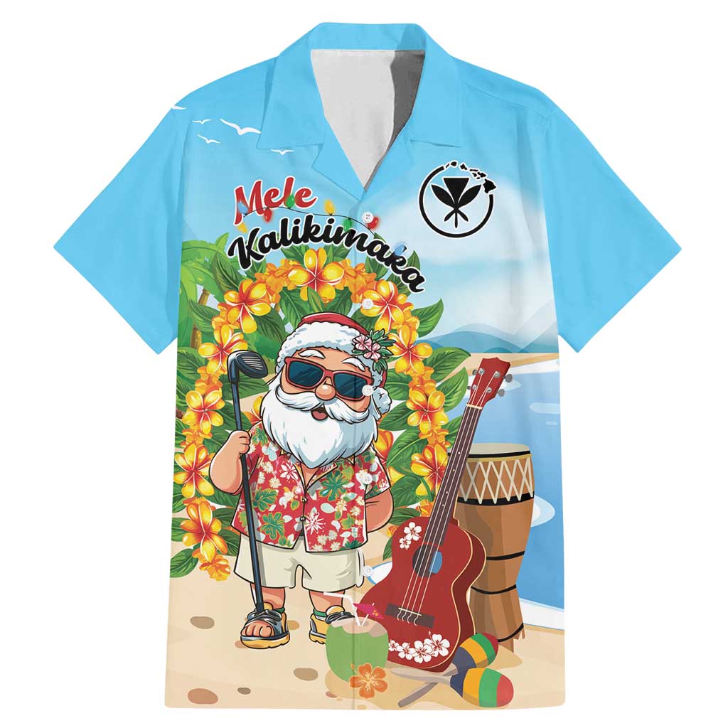 Personalized Hawaii Golf Christmas Family Matching Mermaid Dress and Hawaiian Shirt Mele Kalikimaka Funny Golfer Santa - Polynesian Pride