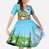 Personalized Hawaii Golf Christmas Family Matching Tank Maxi Dress and Hawaiian Shirt Mele Kalikimaka Funny Golfer Santa - Polynesian Pride