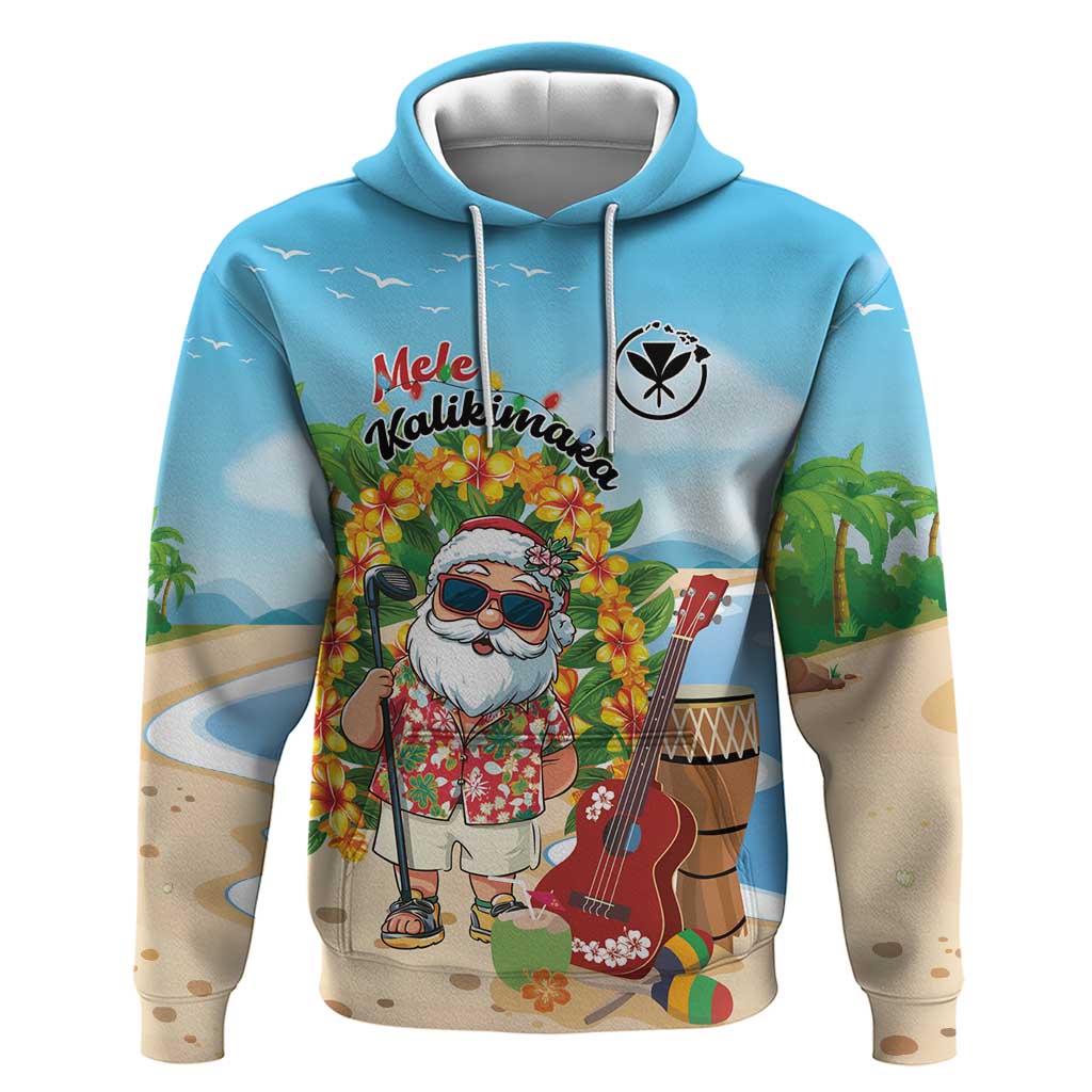 Personalized Hawaii Golf Christmas Hoodie Mele Kalikimaka Funny Golfer Santa - Polynesian Pride