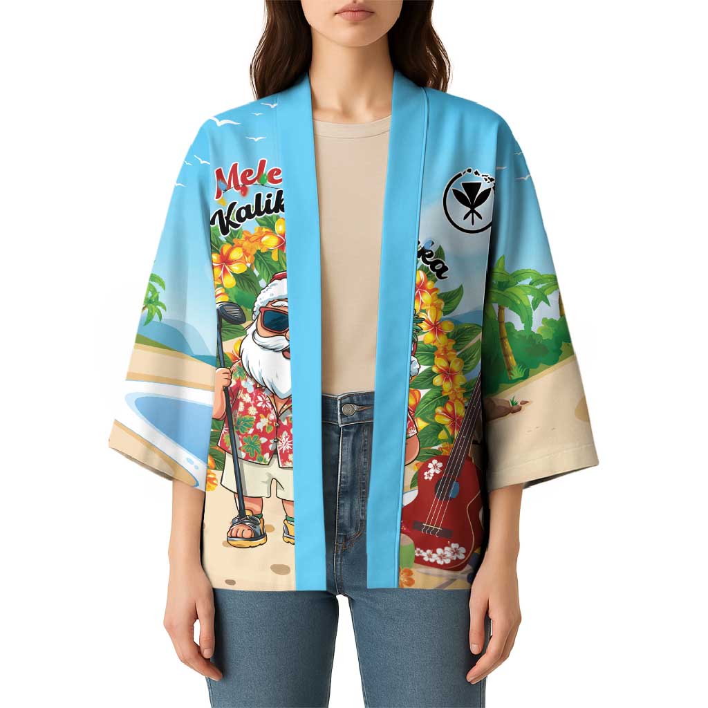 Personalized Hawaii Golf Christmas Kimono Mele Kalikimaka Funny Golfer Santa - Polynesian Pride