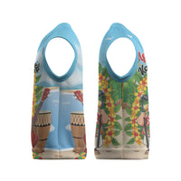 Personalized Hawaii Golf Christmas Knitted V-Neck Vest Mele Kalikimaka Funny Golfer Santa - Polynesian Pride