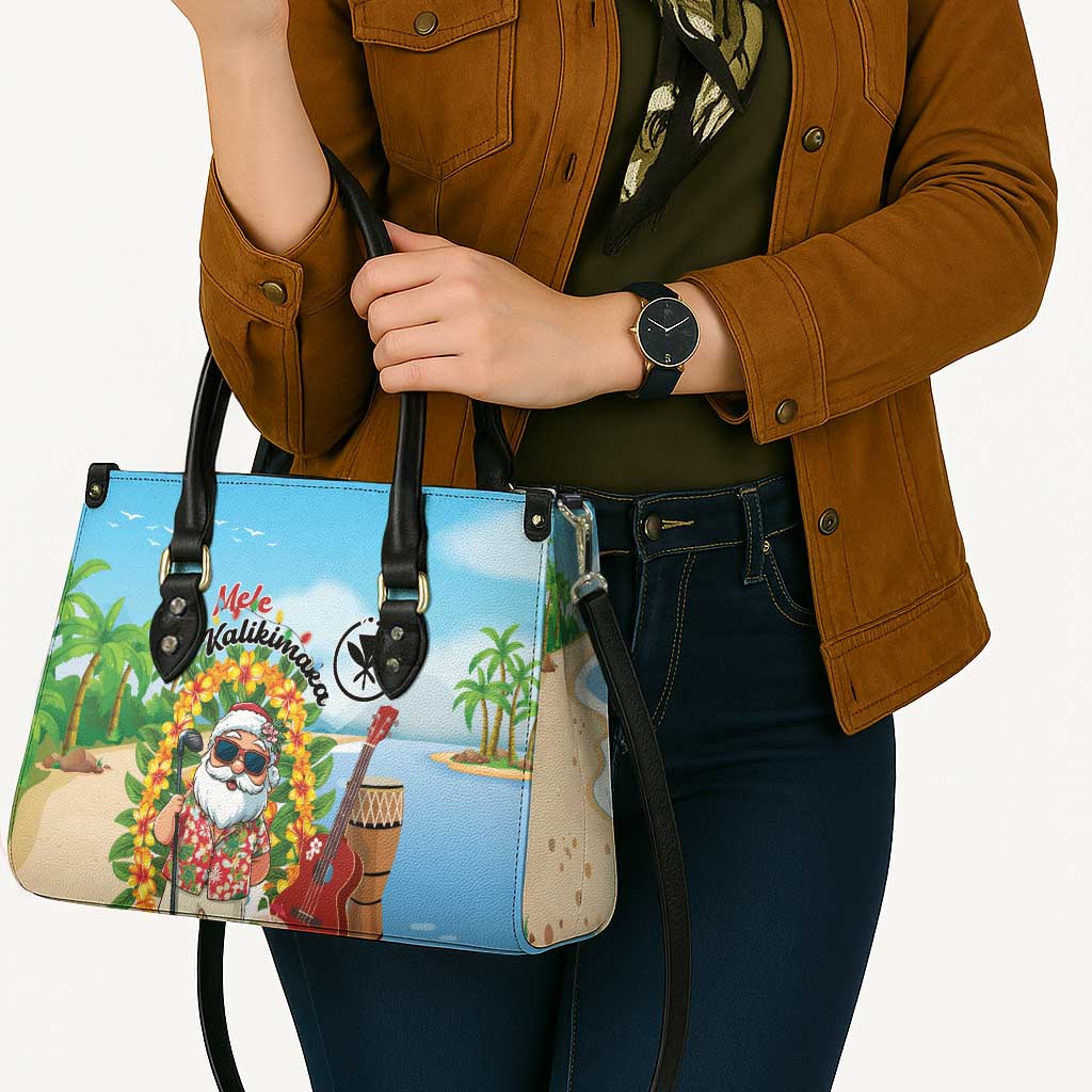 Hawaii Golf Christmas Leather Bag Mele Kalikimaka Funny Golfer Santa - Polynesian Pride