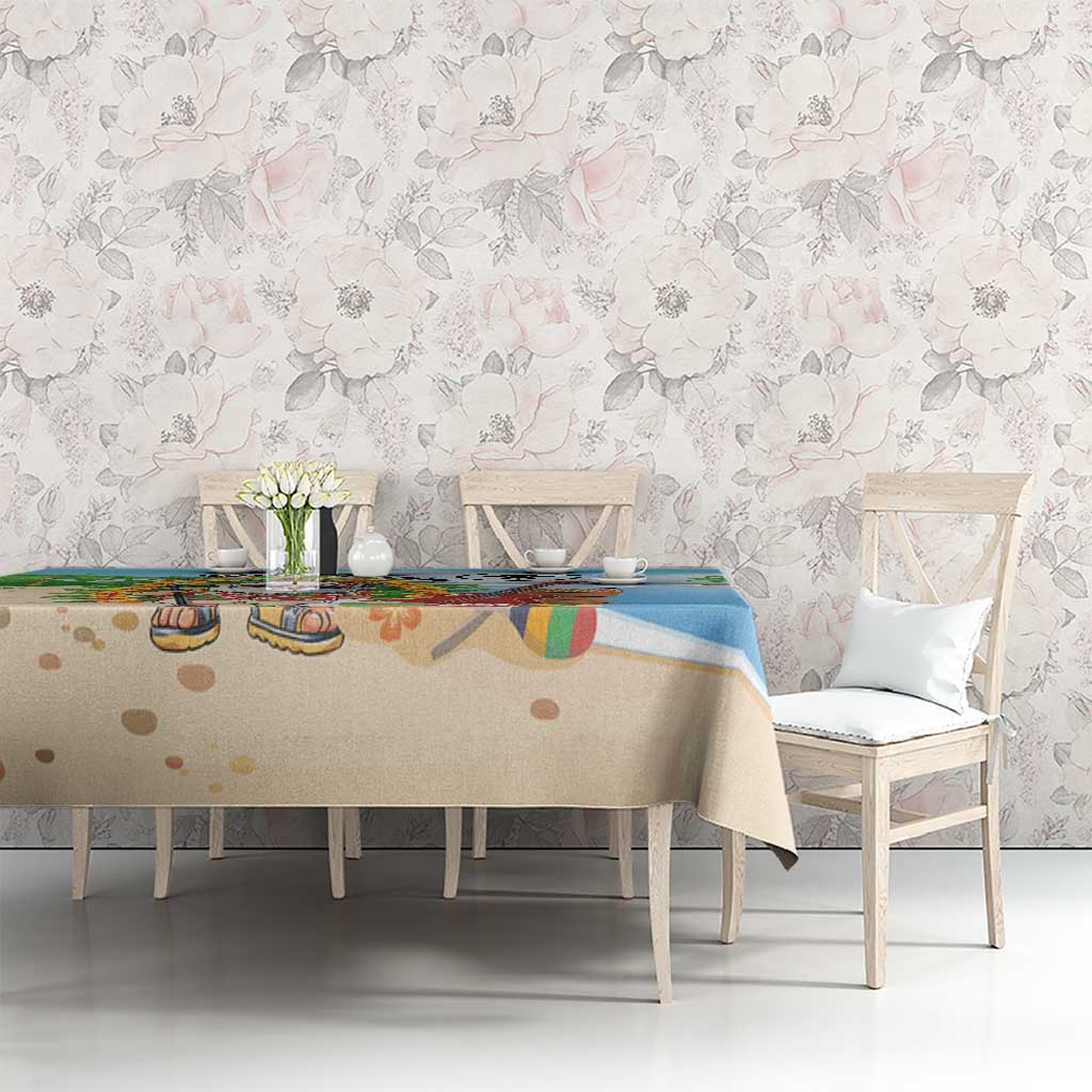 Hawaii Golf Christmas Tablecloth Mele Kalikimaka Funny Golfer Santa - Polynesian Pride