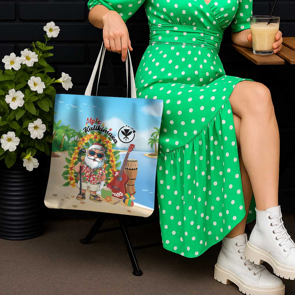 Hawaii Golf Christmas Tote Bag Mele Kalikimaka Funny Golfer Santa - Polynesian Pride