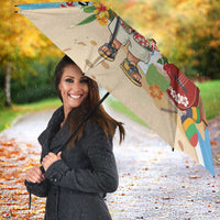 Hawaii Golf Christmas Umbrella Mele Kalikimaka Funny Golfer Santa - Polynesian Pride