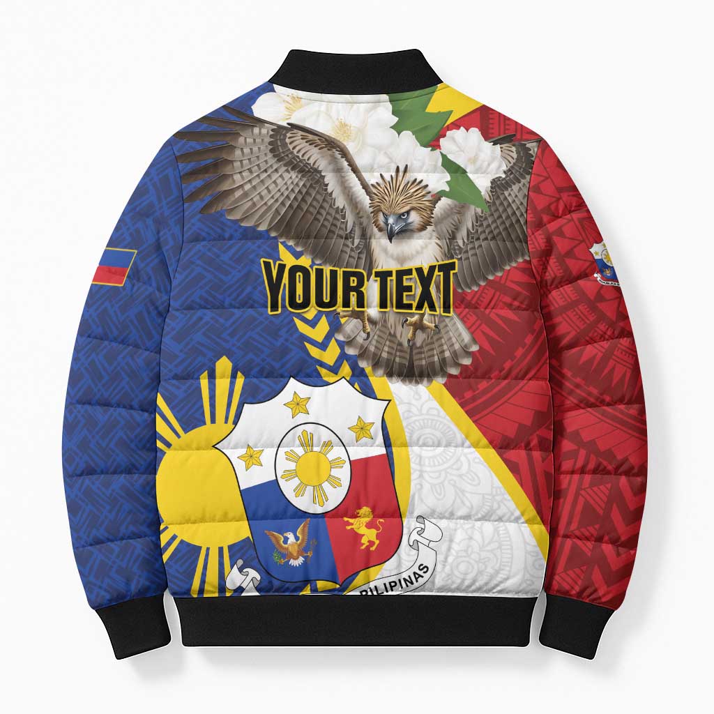 Personalized Philippines Bomber Puffer Jacket Filipino Araw ng Kalayaan