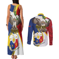 Personalized Philippines Couples Matching Tank Maxi Dress and Long Sleeve Button Shirt Filipino Araw ng Kalayaan