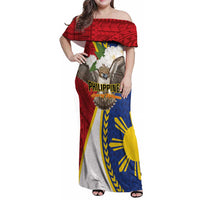 Personalized Philippines Family Matching Off Shoulder Maxi Dress and Hawaiian Shirt Filipino Araw ng Kalayaan