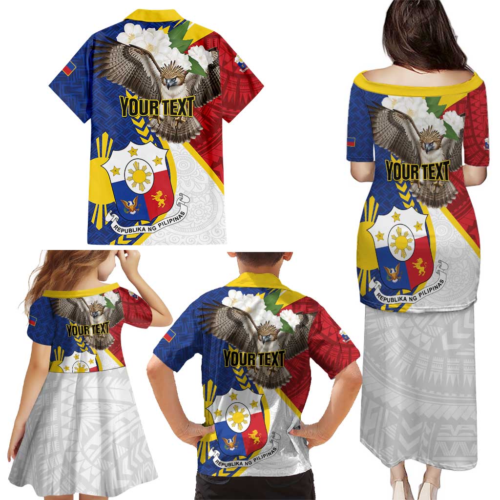Personalized Philippines Family Matching Puletasi and Hawaiian Shirt Filipino Araw ng Kalayaan
