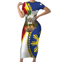 Personalized Philippines Family Matching Short Sleeve Bodycon Dress and Hawaiian Shirt Filipino Araw ng Kalayaan