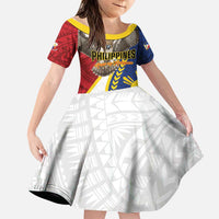 Personalized Philippines Family Matching Summer Maxi Dress and Hawaiian Shirt Filipino Araw ng Kalayaan LT01 Daughter's Dress Multicolor - Polynesian Pride