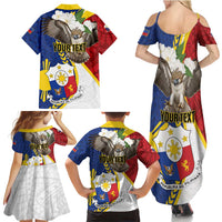 Personalized Philippines Family Matching Summer Maxi Dress and Hawaiian Shirt Filipino Araw ng Kalayaan LT01 - Polynesian Pride