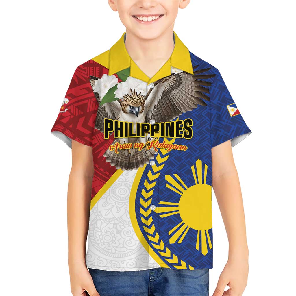 Personalized Philippines Family Matching Summer Maxi Dress and Hawaiian Shirt Filipino Araw ng Kalayaan LT01 Son's Shirt Multicolor - Polynesian Pride