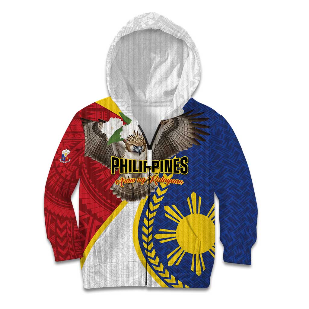 Personalized Philippines Kid Hoodie Filipino Araw ng Kalayaan LT01 Zip Hoodie Multicolor - Polynesian Pride