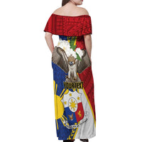 Personalized Philippines Off Shoulder Maxi Dress Filipino Araw ng Kalayaan LT01 - Polynesian Pride