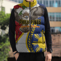 Personalized Philippines Sleeveless Puffer Jacket Filipino Araw ng Kalayaan