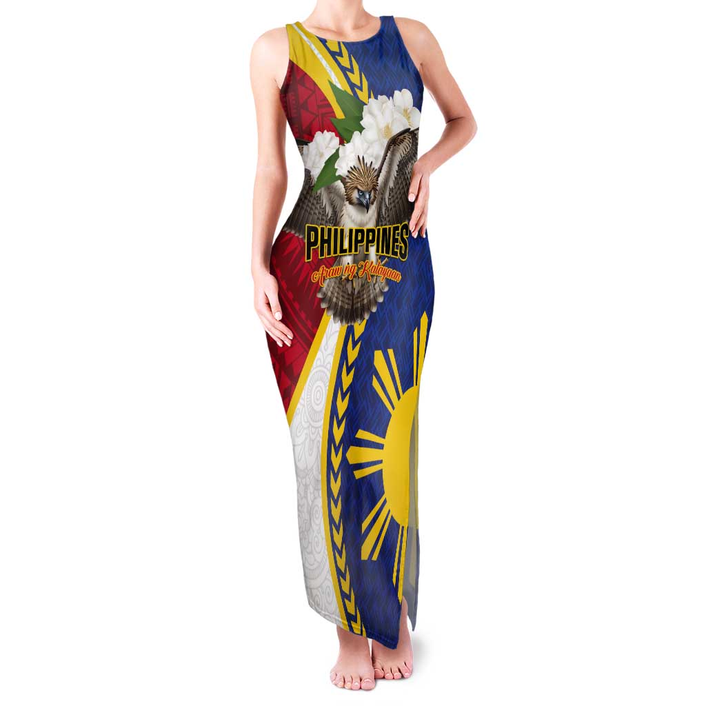 Personalized Philippines Tank Maxi Dress Filipino Araw ng Kalayaan