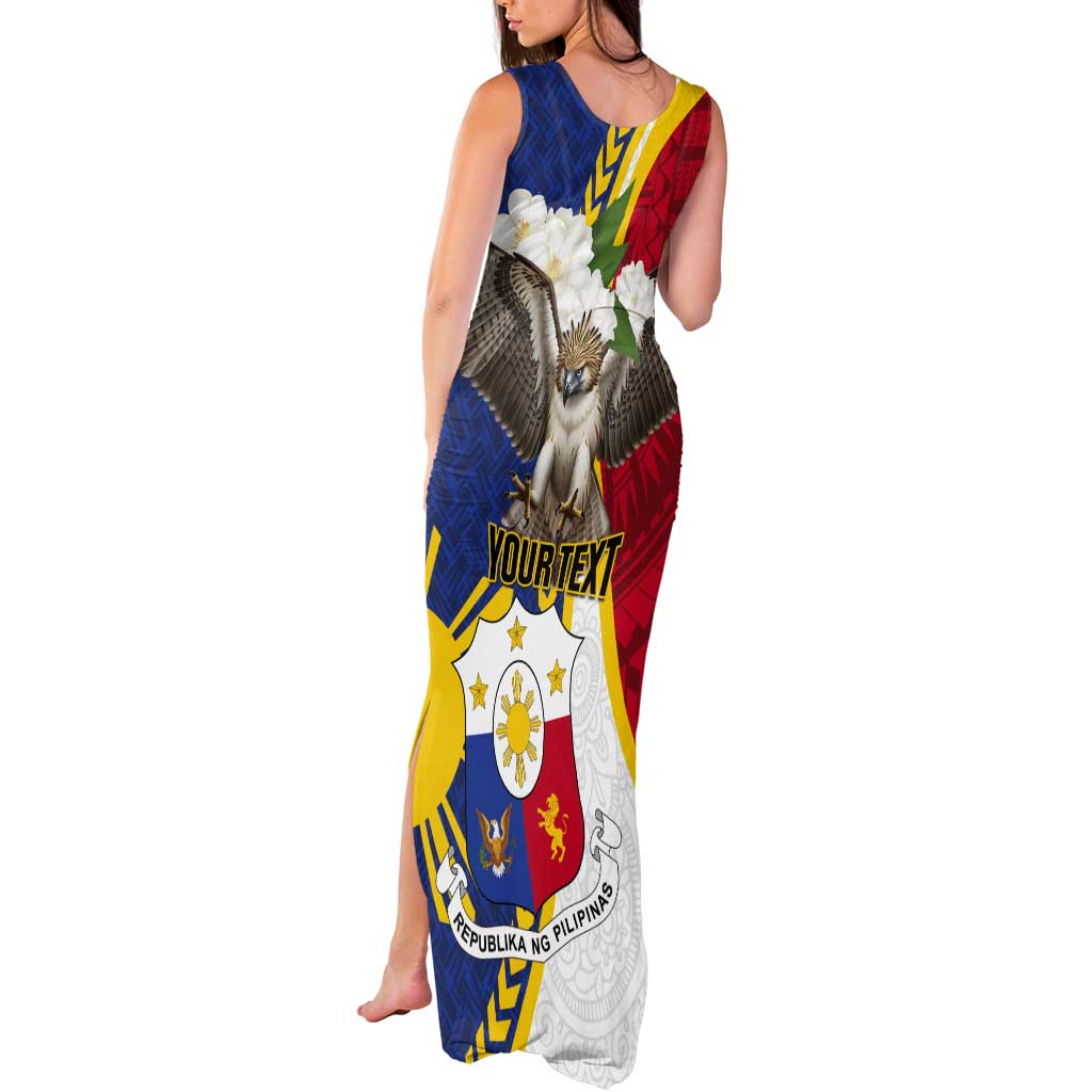 Personalized Philippines Tank Maxi Dress Filipino Araw ng Kalayaan
