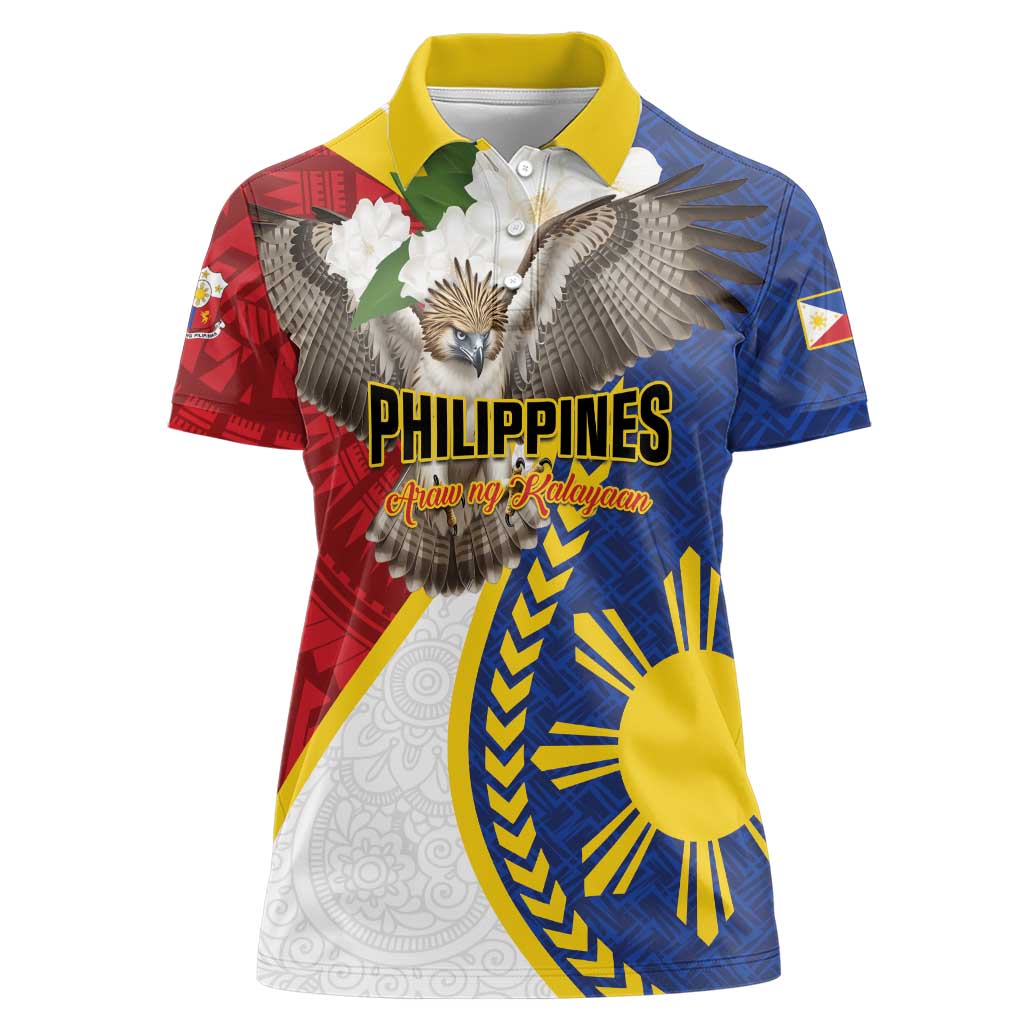 Personalized Philippines Women Polo Shirt Filipino Araw ng Kalayaan