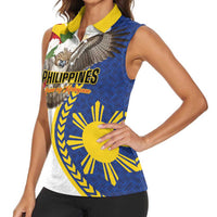 Personalized Philippines Women Sleeveless Polo Shirt Filipino Araw ng Kalayaan