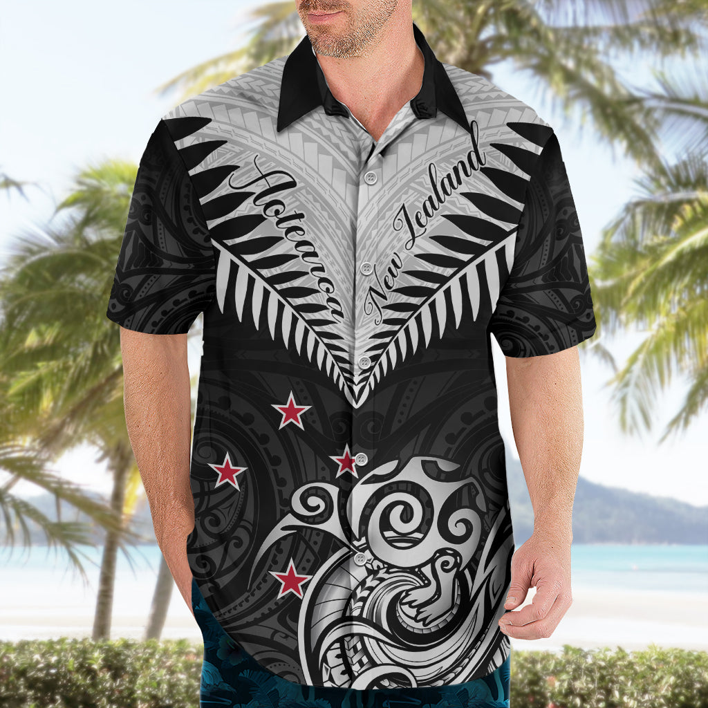 New Zealand Hawaiian Shirt Aotearoa Maori Kiwi Black Fern LT01 - Polynesian Pride