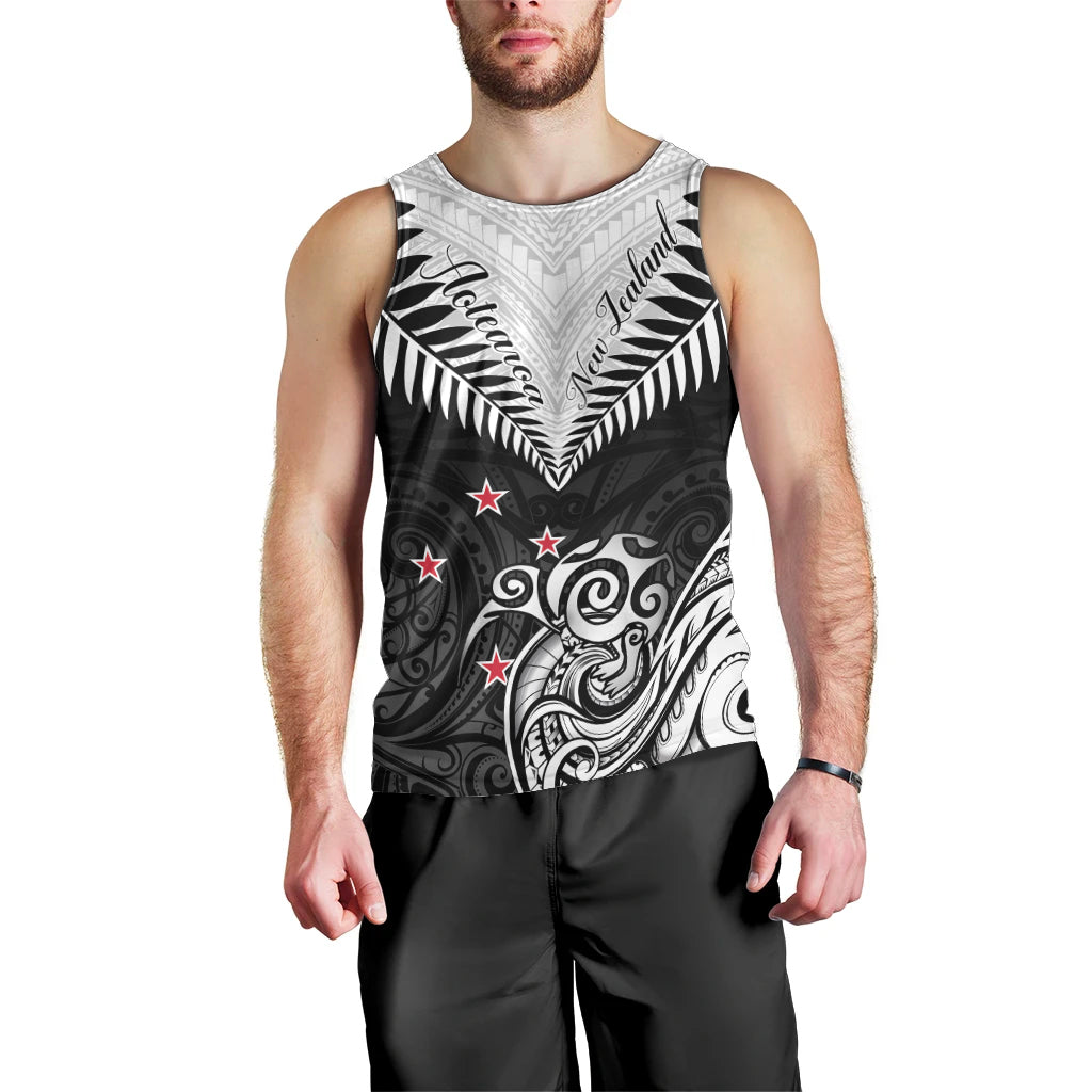 New Zealand Men Tank Top Aotearoa Maori Kiwi Black Fern LT01 - Polynesian Pride