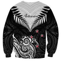 New Zealand Sweatshirt Aotearoa Maori Kiwi Black Fern LT01 - Polynesian Pride