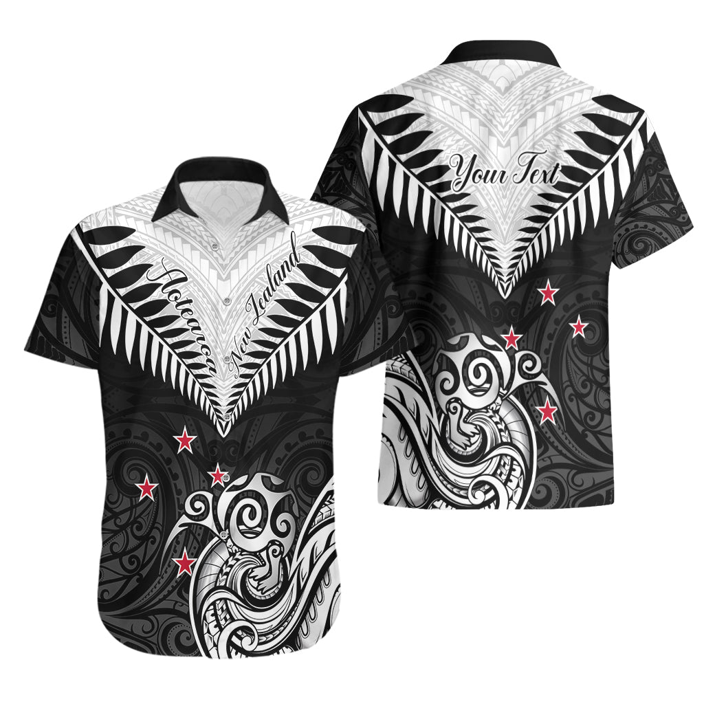 Personalised New Zealand Hawaiian Shirt Aotearoa Maori Kiwi Black Fern LT01 - Polynesian Pride