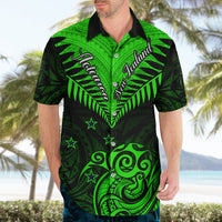 Personalised New Zealand Hawaiian Shirt Aotearoa Maori Kiwi Green Fern LT01 - Polynesian Pride