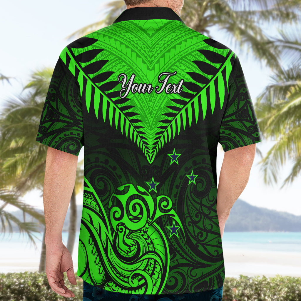 Personalised New Zealand Hawaiian Shirt Aotearoa Maori Kiwi Green Fern LT01 - Polynesian Pride