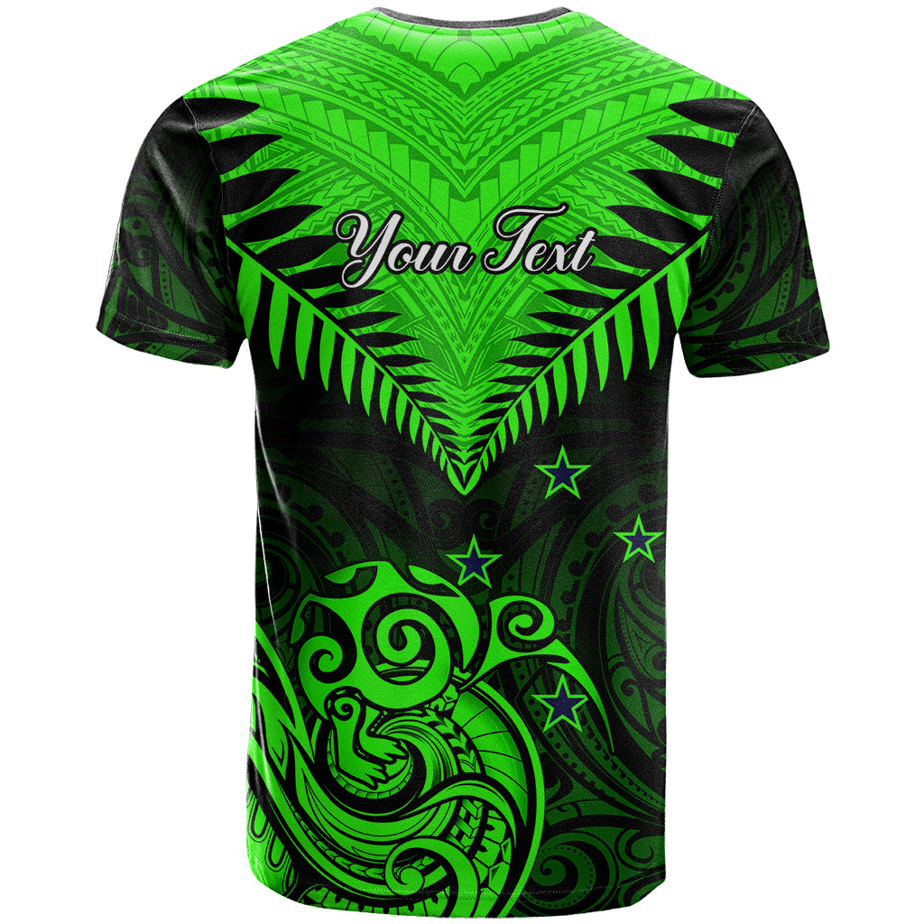 Personalised New Zealand T Shirt Aotearoa Maori Kiwi Green Fern LT01 - Polynesian Pride