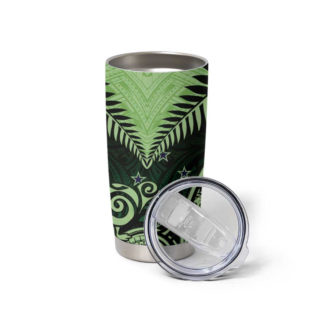 New Zealand Tumbler Cup Aotearoa Maori Kiwi Green Fern