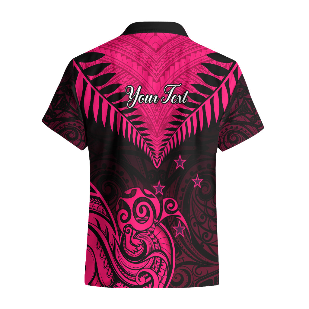 Personalised Aotearoa Hawaiian Shirt Maori Kiwi Pink Fern LT01 - Polynesian Pride