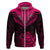 Personalised Aotearoa Hoodie Maori Kiwi Pink Fern LT01 - Polynesian Pride