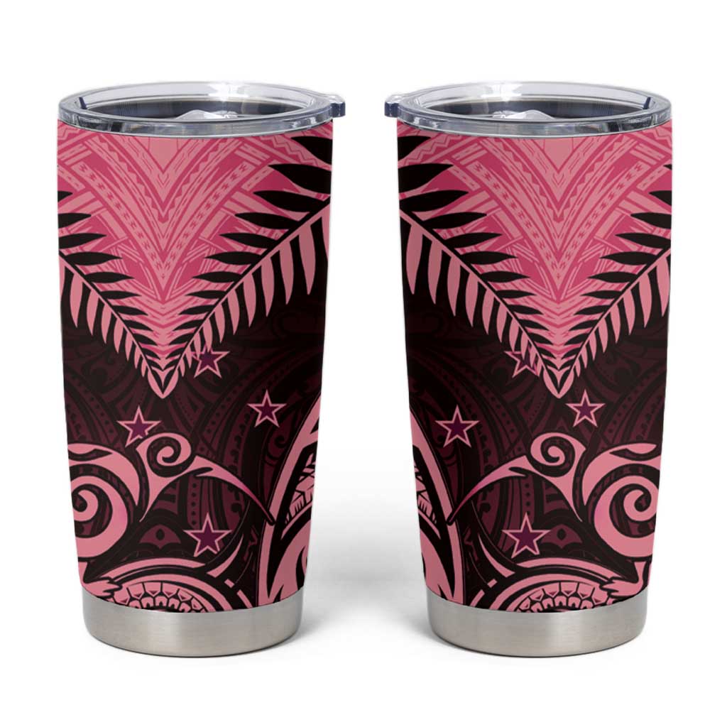 Aotearoa Tumbler Cup Maori Kiwi Pink Fern
