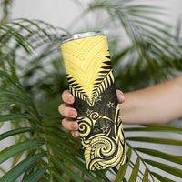 Aotearoa Skinny Tumbler Maori Kiwi Yellow Fern