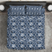 Hibiscus Bloom Island Tribal Waves Bedding Set Blue Polynesian Pattern LT01 Blue - Polynesian Pride
