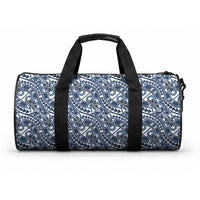 Hibiscus Bloom Island Tribal Waves Duffle Bag Blue Polynesian Pattern LT01 One size Blue - Polynesian Pride