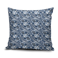 Hibiscus Bloom Island Tribal Waves Pillow Cover Blue Polynesian Pattern LT01 Blue - Polynesian Pride