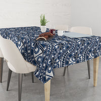 Hibiscus Bloom Island Tribal Waves Tablecloth Blue Polynesian Pattern LT01 - Polynesian Pride