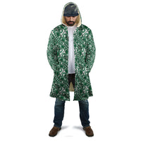 Hibiscus Bloom Island Tribal Waves Cloak Green Polynesian Pattern LT01 - Polynesian Pride