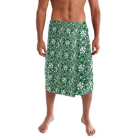 Hibiscus Bloom Island Tribal Waves Lavalava Green Polynesian Pattern LT01 Green - Polynesian Pride
